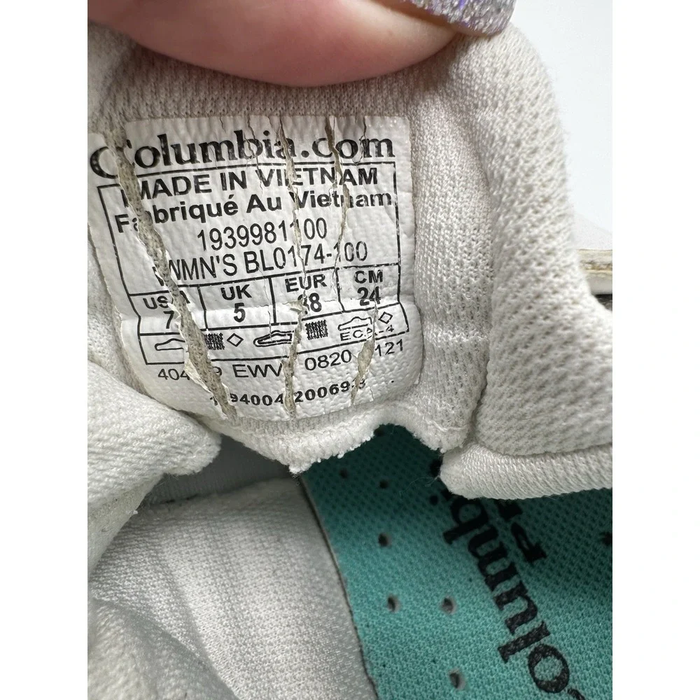 Columbia PFG Tamiami Womens 7 White Fishing Boat Shoes Sneakers BL0174-100 SB19